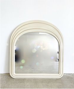 1970s Laminate Mirror With Brass Trim