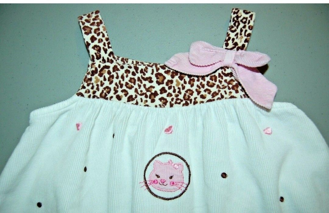 Bonnie Baby Girls 18M Ivory Corduroy Jumper Dress