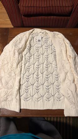 Chenille open cardigan