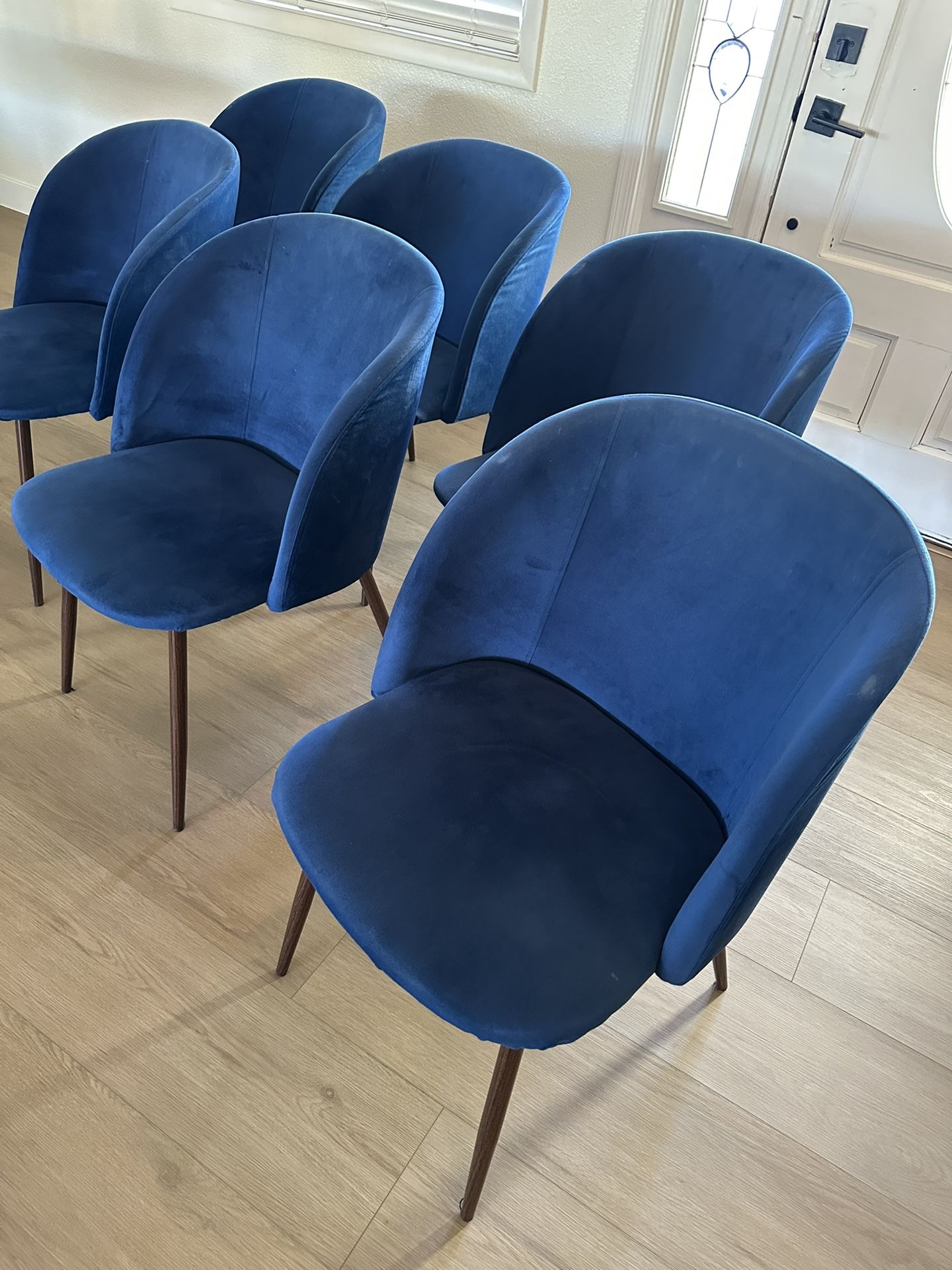 Blue Dinning Chairs (Set of 6)