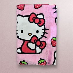 Hello Kitty And Strawberries Beach Towel