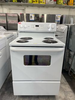 White Hotpoint Electric Coil Stove