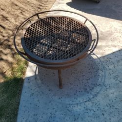 heavy steel bbq and fire pit