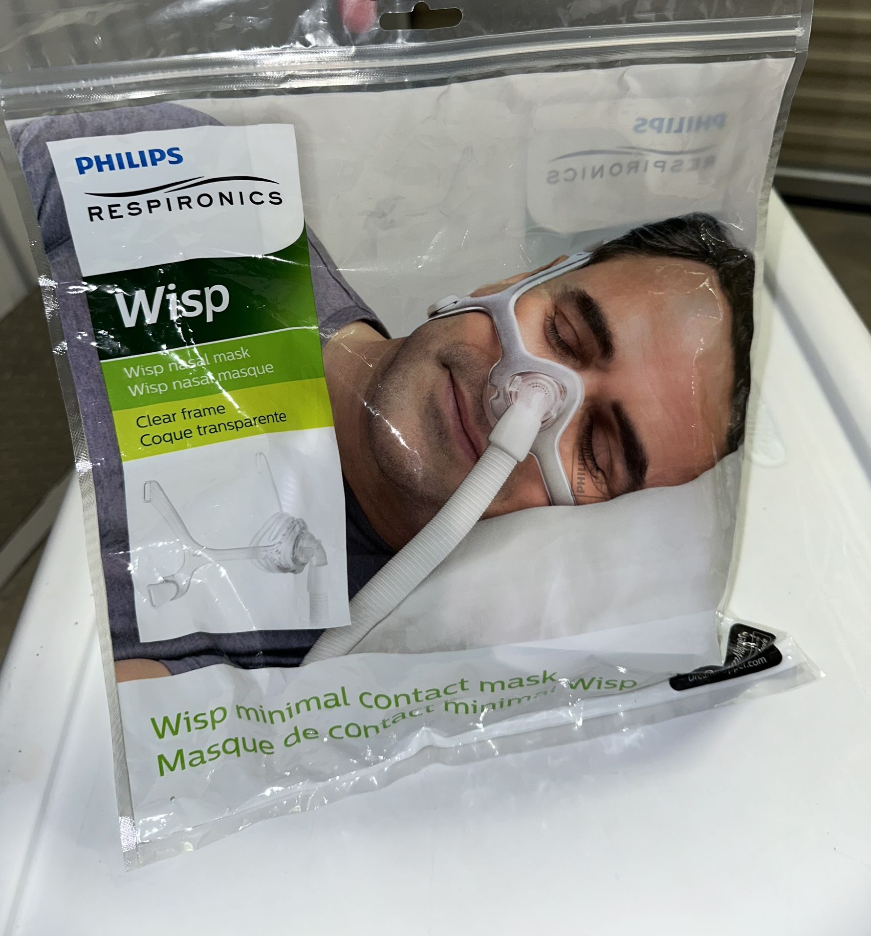 Philips Respironics Wisp Mask, clear Frame w/ Magnetic Clips (1094050)