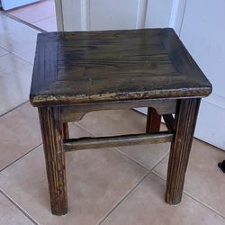 Small Wood Side table / Stool 16” x 13” x 18”