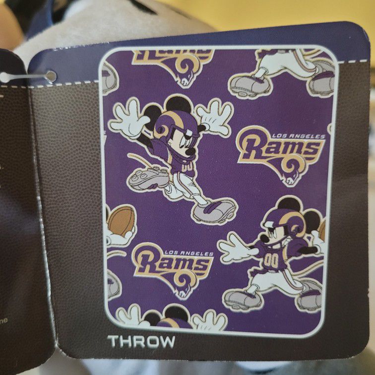 NFL Disney RAMS Throw Blanket And Plushy