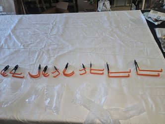 Garage Wall Storage Hooks Lot – 10 Orange Utility Hooks