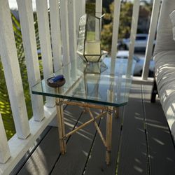 Small Glass Coffee Table Or Side Table 