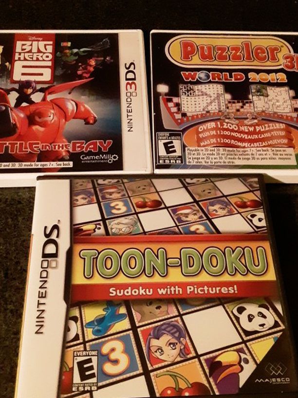 Nintendo DS Toon-Doku And Big Hero 6 Nintendo 3DS And Puzzler