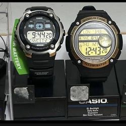 4- Casio Digital World Time Etc Watch Lot 