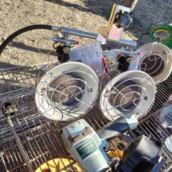 Brand New Propane Heaters/Burners With Hook Up To Big Propane Tank 