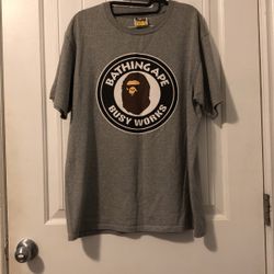 Bathing Ape Gray Busy Works Tee (L)