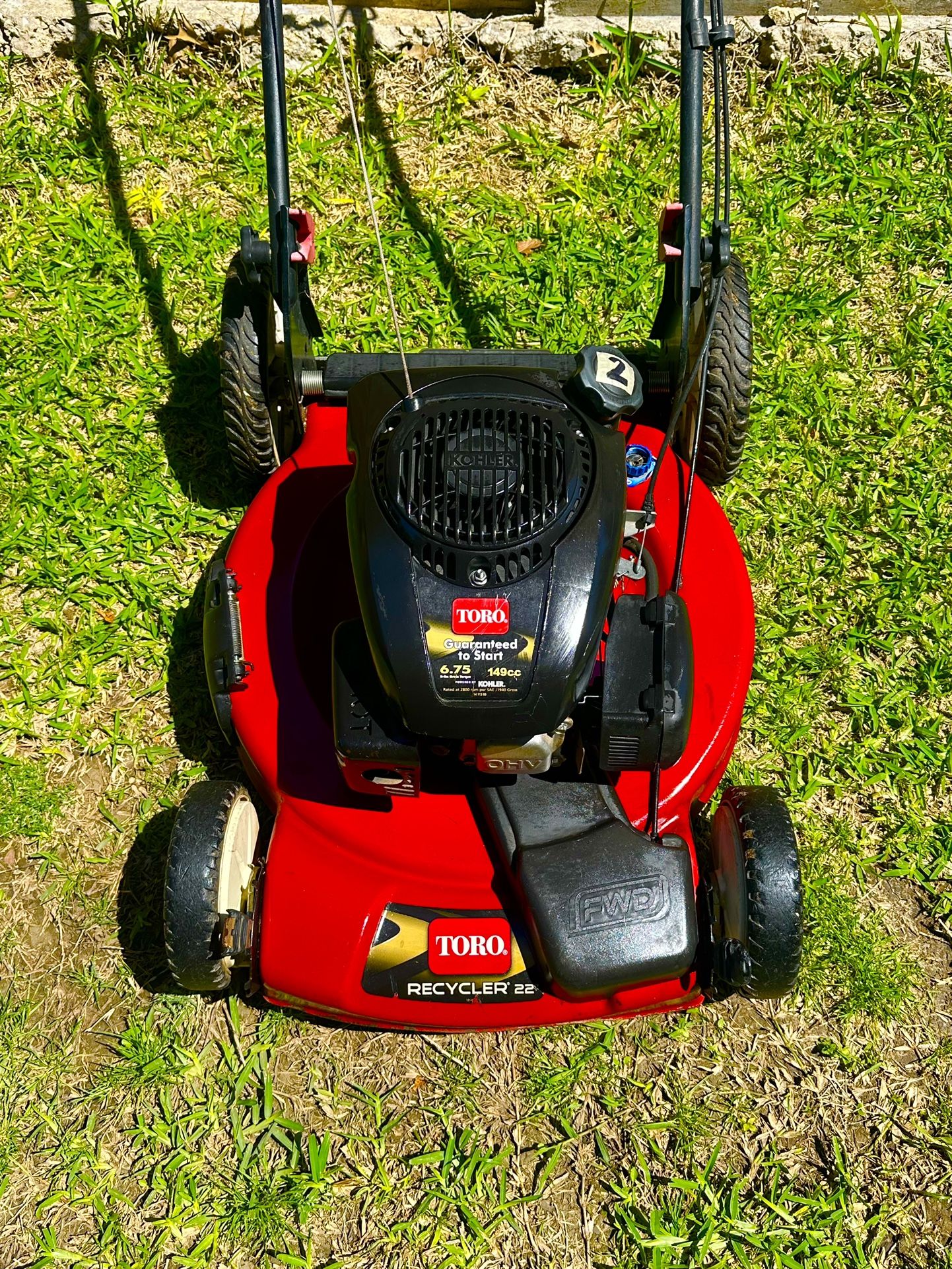 Toro 22-inch Recycler High-Wheel Self-Propelled Lawn Mower with Kohler Engine