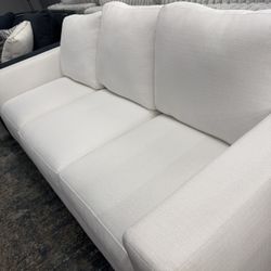 Plush White Couch Only @ FURNITURE LOVE ❤️ Same Day Delivery 🚚 