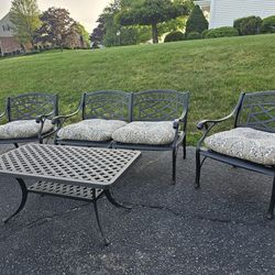 Cast Aluminum Patio Furniture Set With Cushions