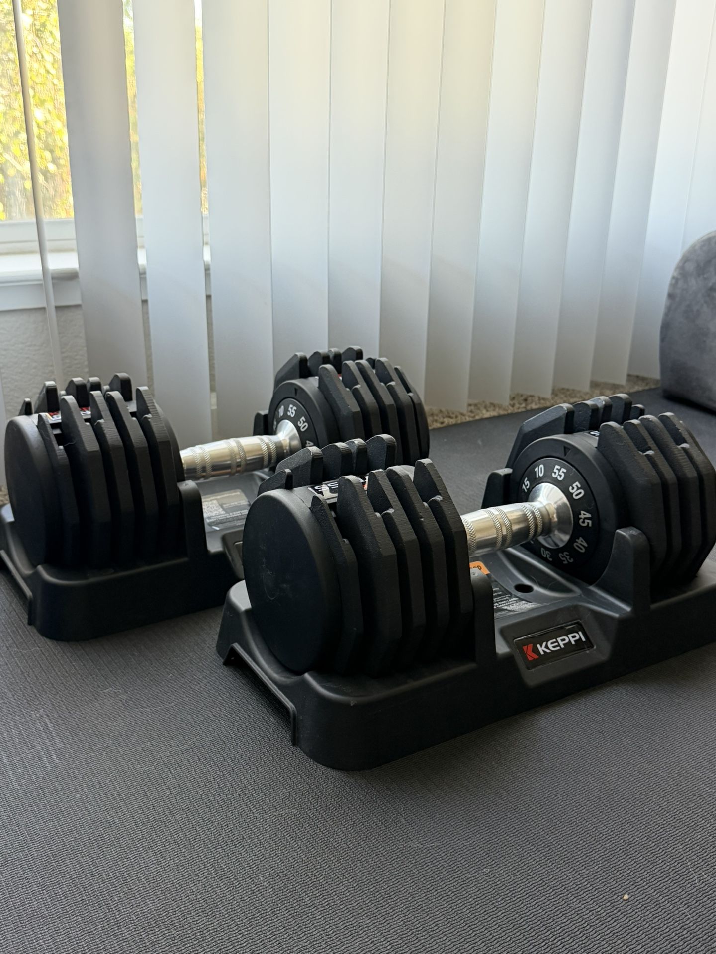 Keppi Adjustable Dumbbells Set-55lbs Pair