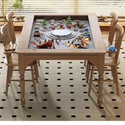 Girarvs Solid Wood 72" Convertible D & D  Board Game / Dining Table with Removable Top