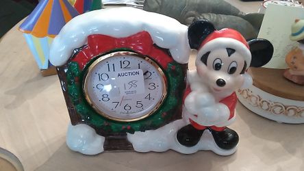 Christmas Mickey Mouse clock