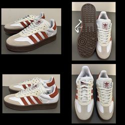 ADIDAS SAMBA XLG RUBY RED WHITE BROWN NEW sz 11.5 NEW NO BOX!