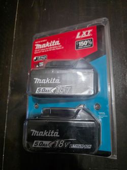 Makita battery 5.0 18volt pack x2