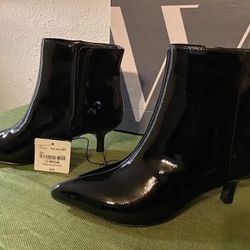 JCPENNY Black Patent Leather Ankle Boots