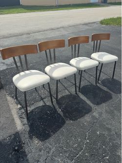 White Vinyl Dining Chairs