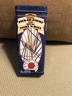 Wooden Pick -up- Sticks and Metal Jacks ‘N Ball