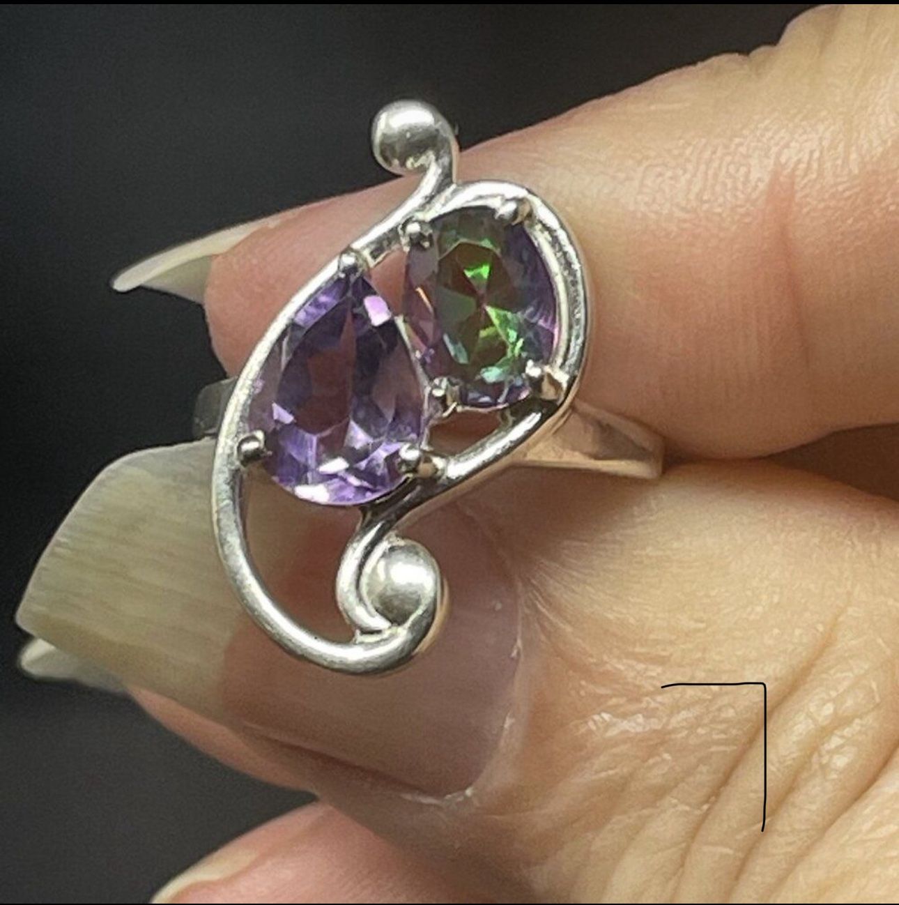 Genuine Sterling Silver Rings With Gemstones 