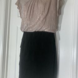 Gold and black dress