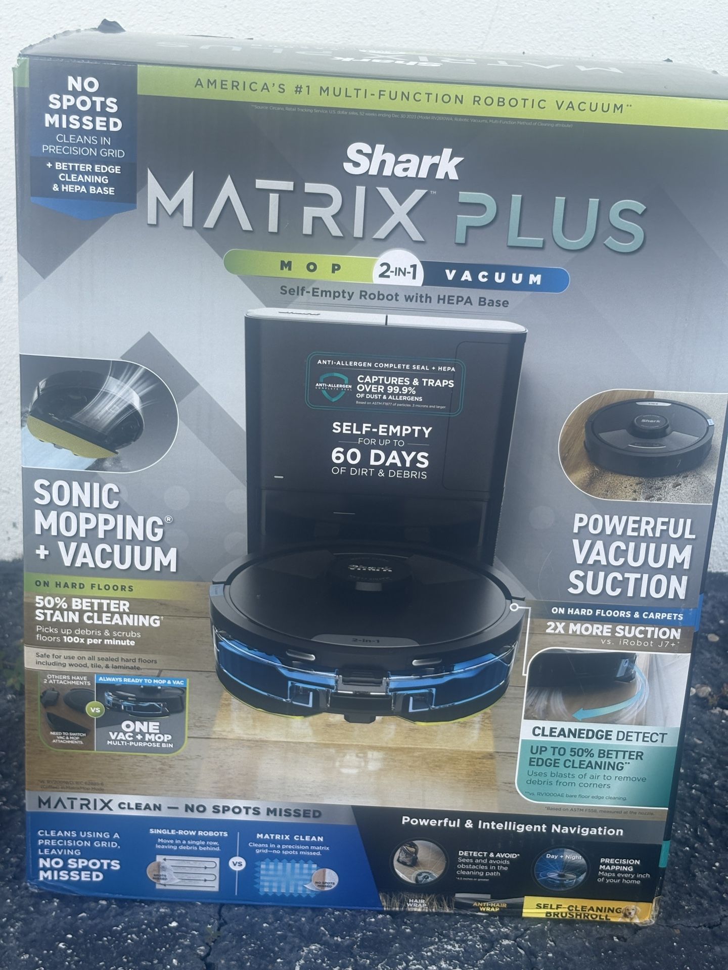 Shark Matrix Plus 2-in-1 Robot Vacuum & Mop | Self-Empty 60 Days | Powerful Suction | NEW
