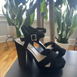 Black Y-Not Brand Heels