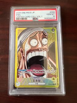 One Piece Enel #098 PSA 10 Gem Mint JP Pokemon card tcg slab