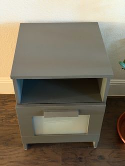 IKEA BRIMNES Nightstand / Bedside Table – Gray