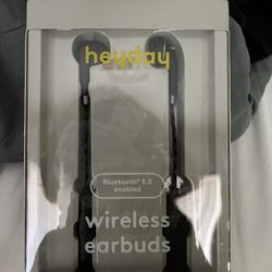 New Heyday Bluetooth Wireless Earbuds Black 