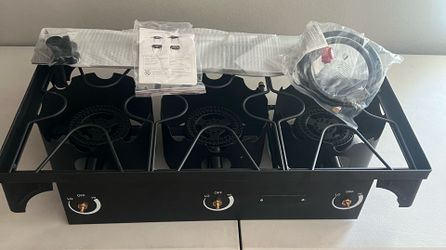 3 burner outdoor stove portable