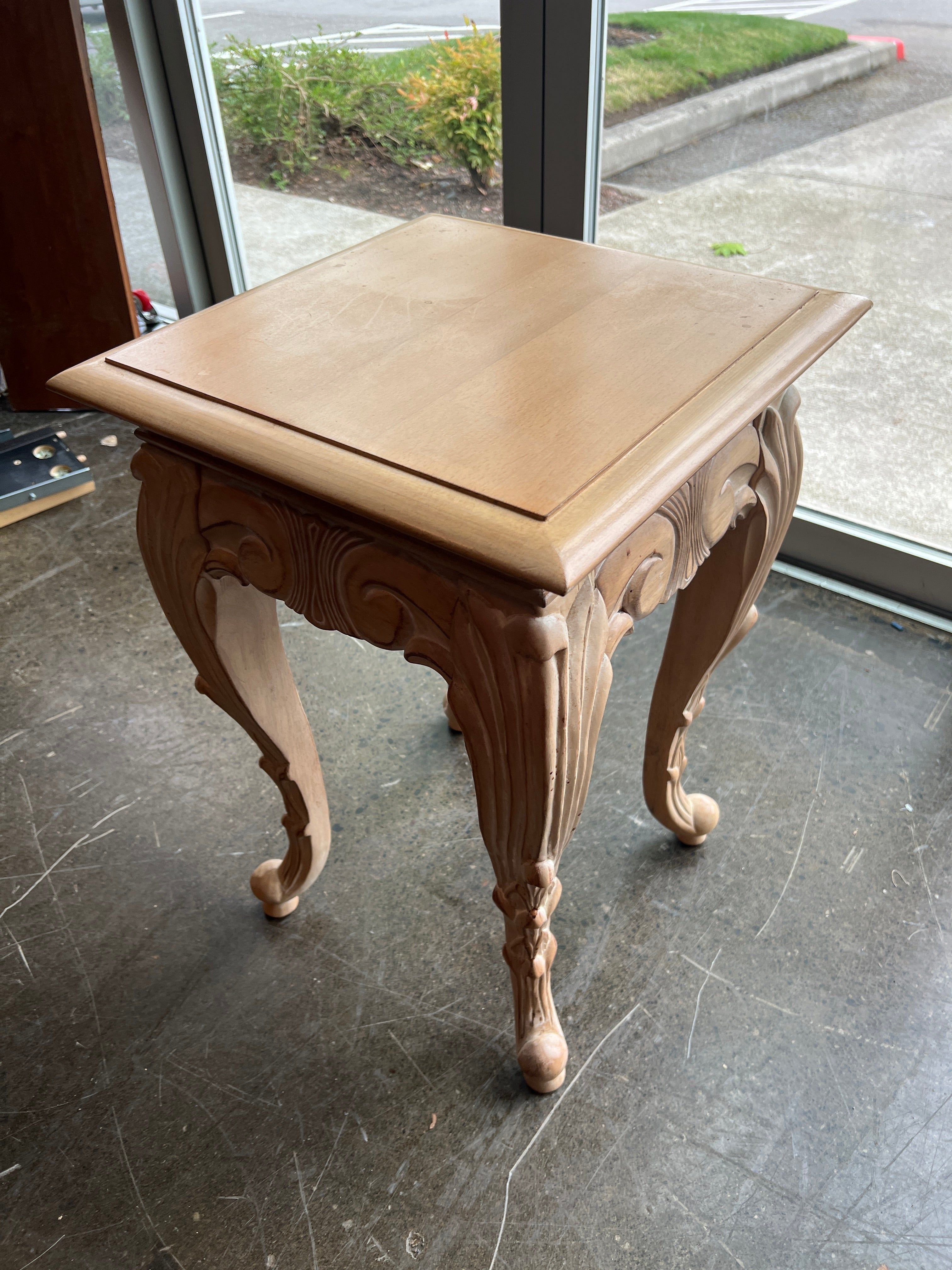 Carved Accent Side Table
