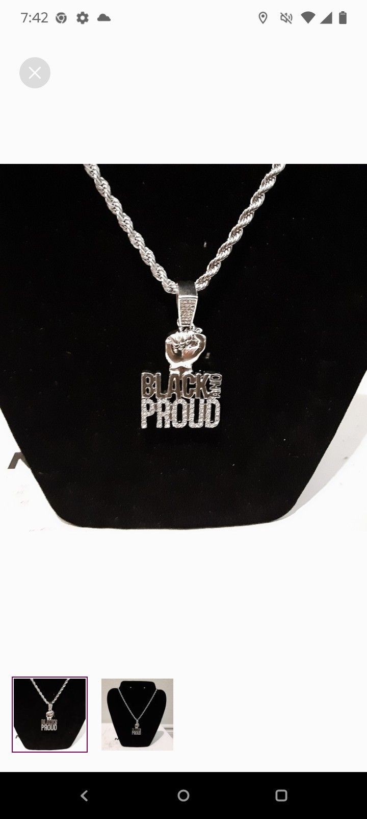 Silver Plated CZ Pendant With Necklace BOGO Free