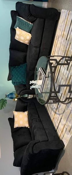 Darcy Black Living Room Set Ashley (Sofa and Loveseat