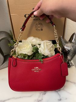 Red coach bag for women