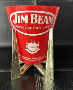 Vintage Jim Beam Red Plastic Whiskey Cup