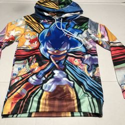 New Sonic the Hedgehog Hoodie Size Small Fits 10-12