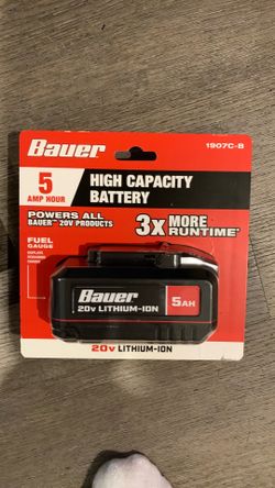 Bauer 5ah high capacity battery