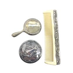 Vintage Vanity Comb And 2 Mirrors