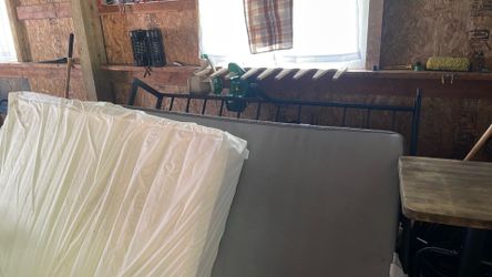 Free Full (covered) Mattress, box spring, and metal Frame