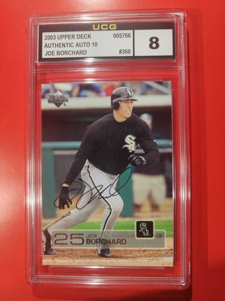 Joe Borchard 2003 Upper Deck Autographed Rookie Card Authentic UCG Gem Mint 10 Auto 8 overall