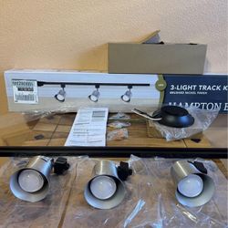 New 3-Light Track Lighting Kit – Kit de Luz de Riel Negro