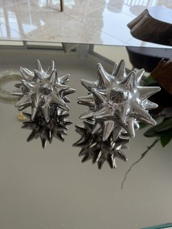 Decorative Silver Stars Set
