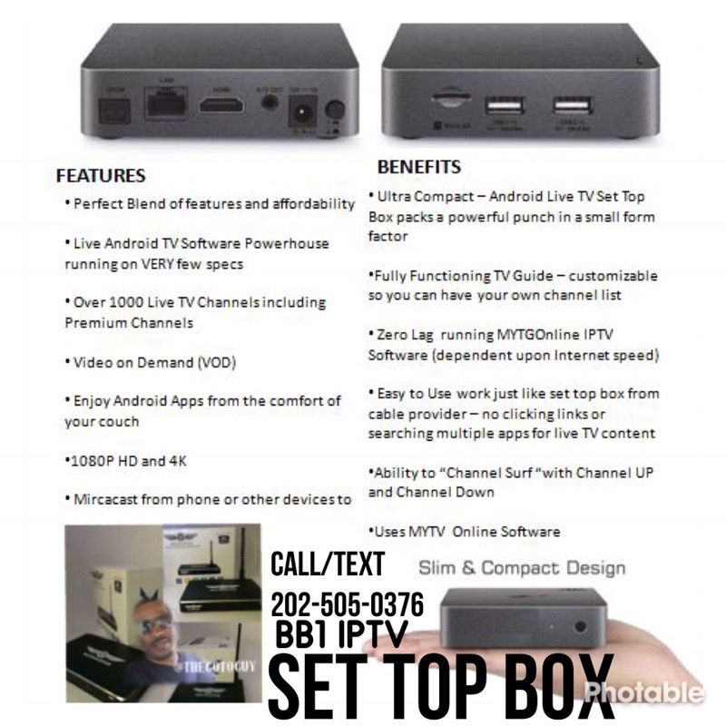 BB1 ANDROID IPTV SET TOP BOX