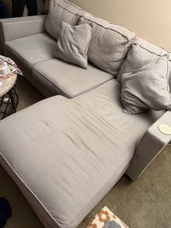 Living Spaces Gray Sectional