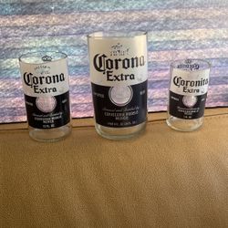 Corona Glasses Made From Original Bottles